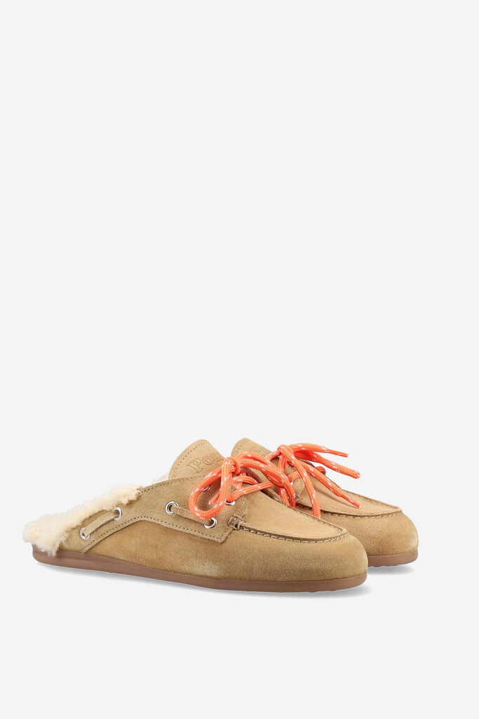 Posa Boat Loafer Mule Suede - Desert Tan