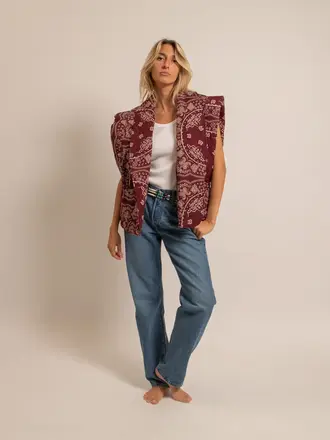 Aokyanos Brooklyn Bandana Vest - Bordeaux