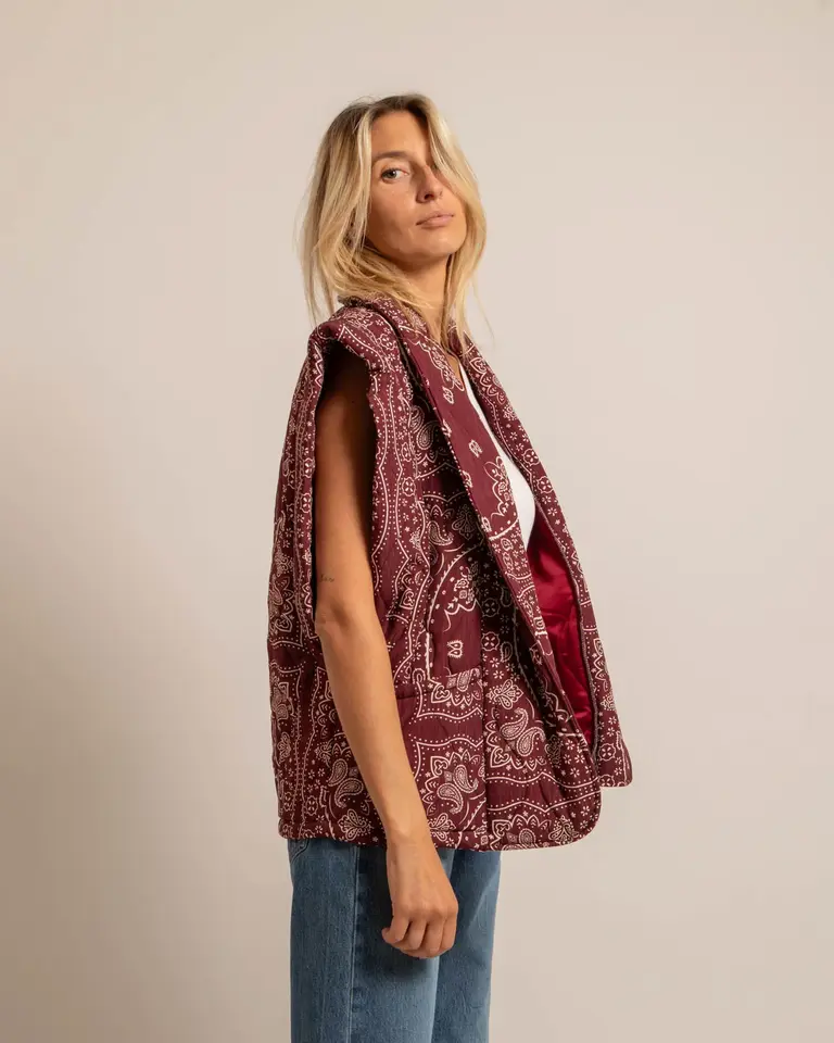 Aokyanos Brooklyn Bandana Vest - Bordeaux