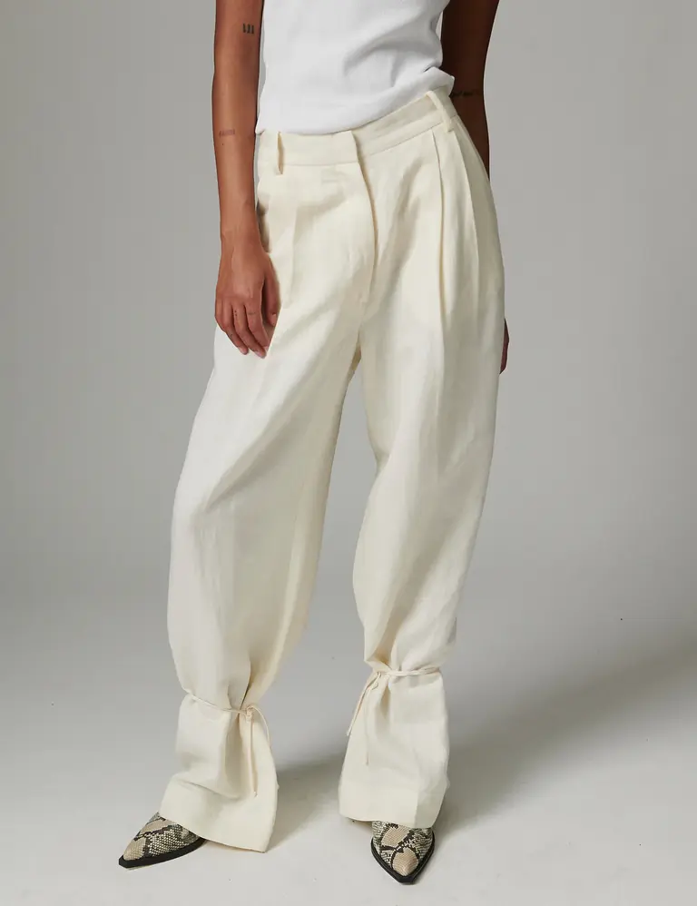 DAY Belle pants - Contrast linen cream