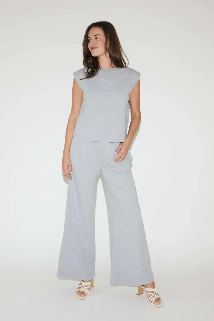 RE/BORN Lien Top - Gray Melange