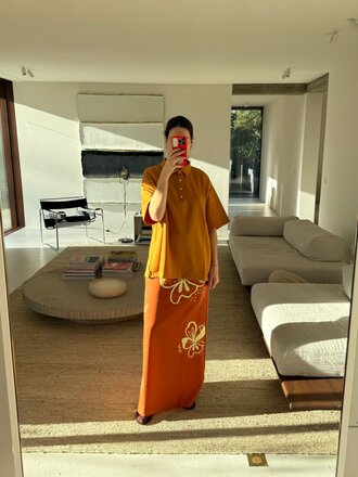 AVDW Flora Travel Maxi Skirt - Brown