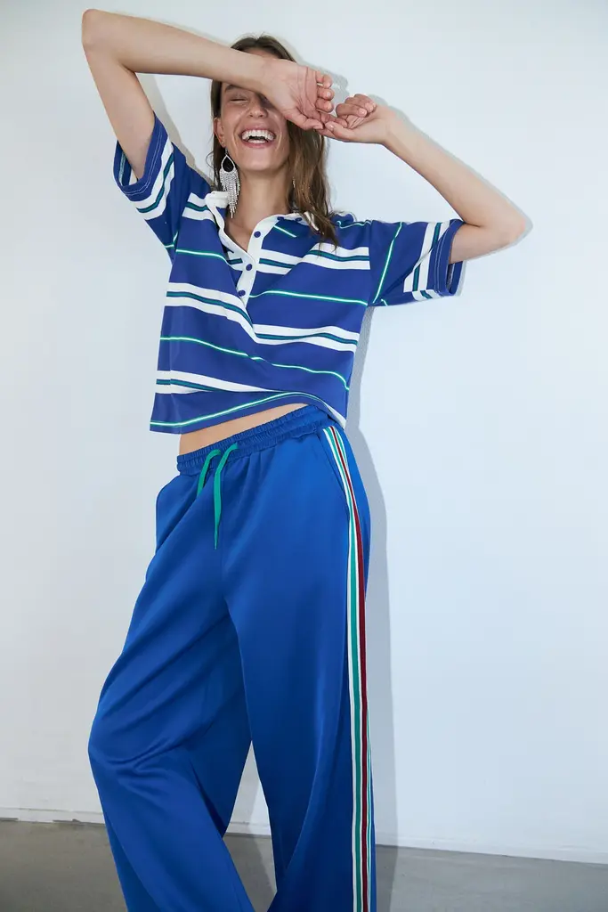 Lolly's Laundry Liam Pants - Blue Striped