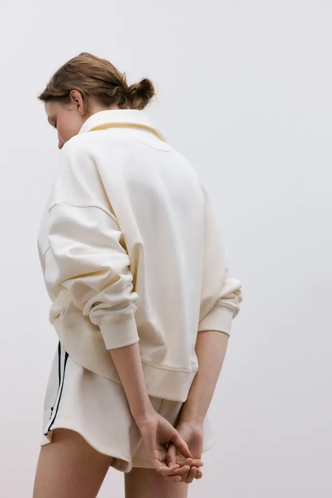 The New Society TNS Logo Polo - Ecru