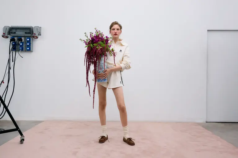 The New Society TNS Logo Polo - Ecru