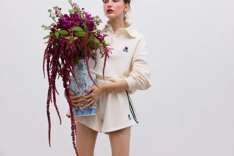 The New Society TNS Logo Polo - Ecru