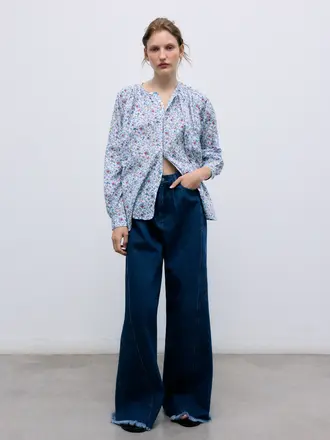 The New Society TNS Denim Extra Wide Pants - Indigo Denim