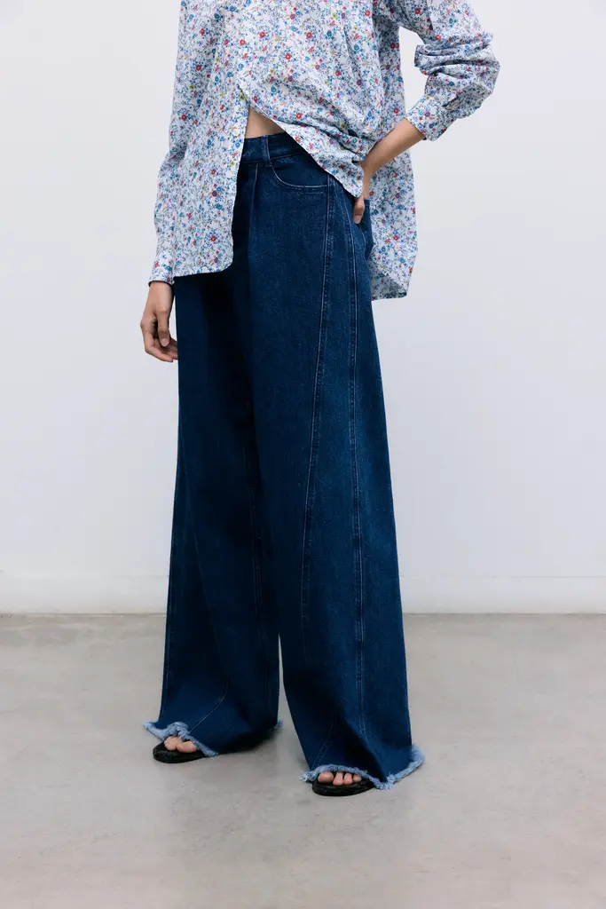 The New Society TNS Denim Extra Wide Pants - Indigo Denim