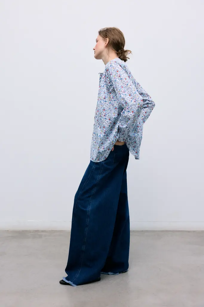 The New Society TNS Denim Extra Wide Pants - Indigo Denim