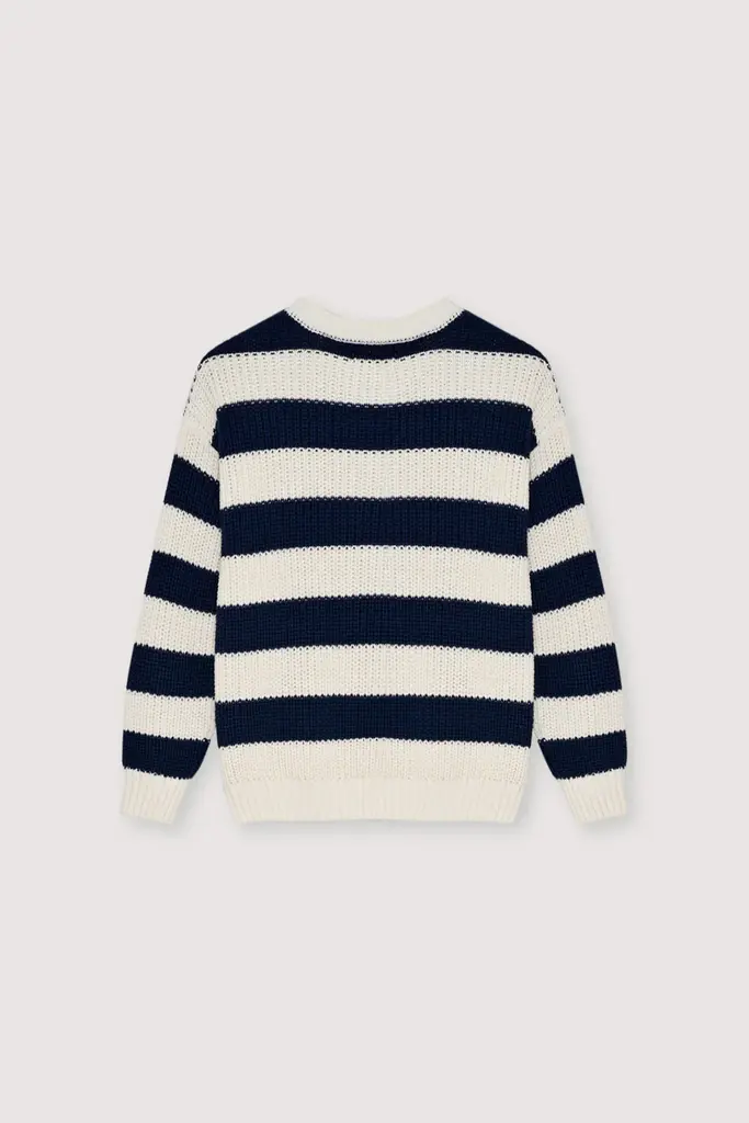 The New Society Musa Jumper - Summer Midnight Stripe