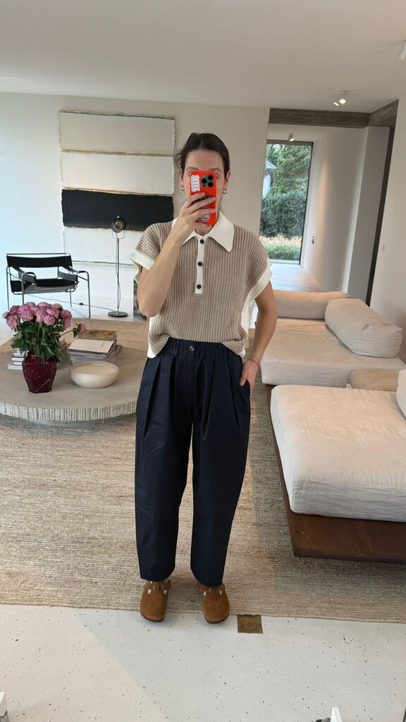 Âme Antwerp Louchka Polo - Beige/White