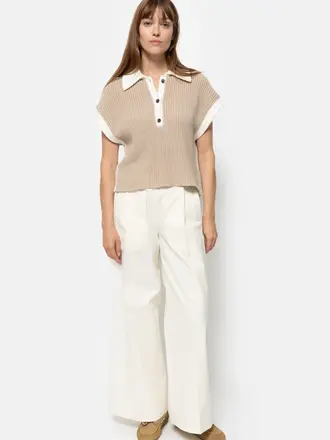 Âme Antwerp Louchka Polo - Beige/White