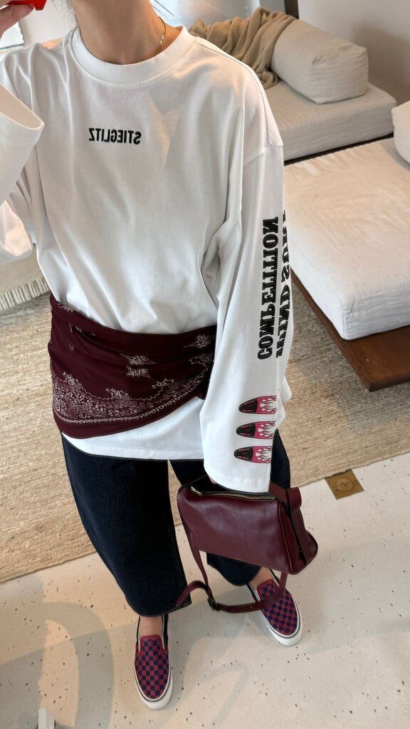 Stieglitz Monica Skate Tee Wide Sleeves - White