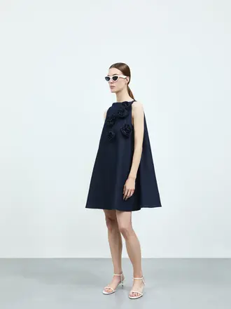 Rhune Barbara Dress Flower Cotton - Navy