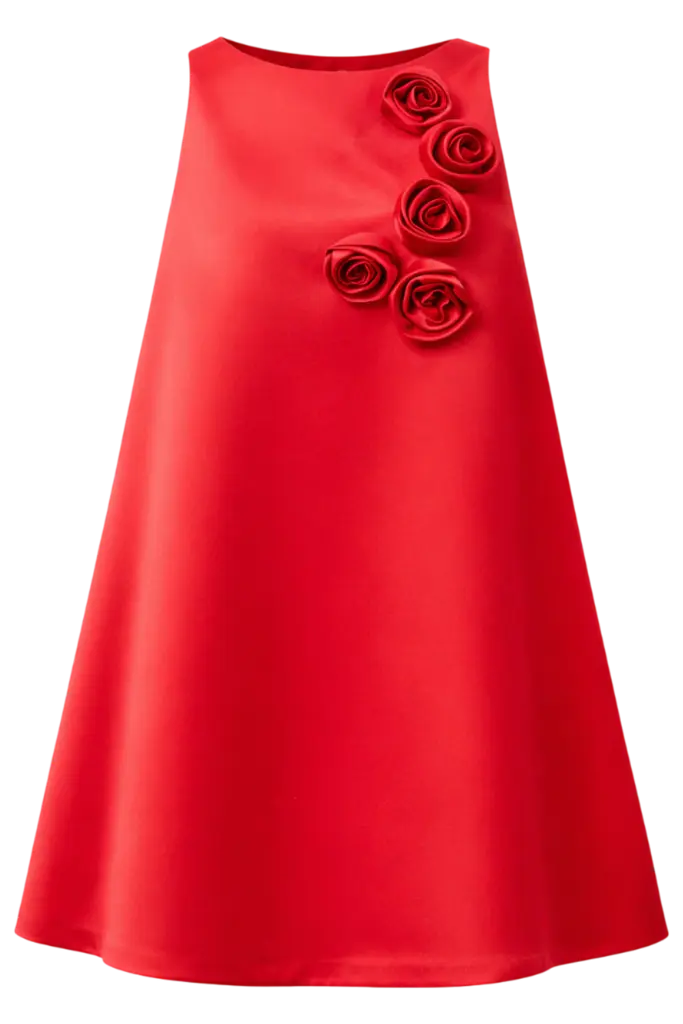 Rhune Barbara Dress Flower Duchesse - Red