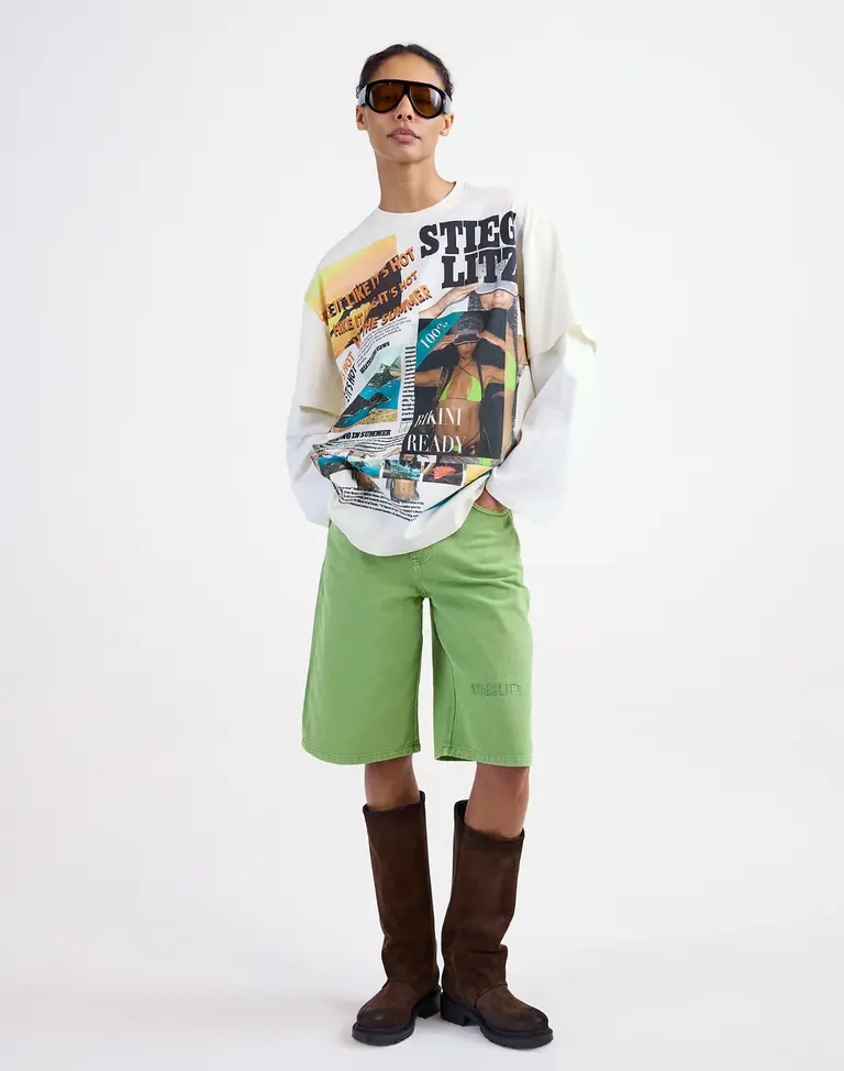 Stieglitz Dennis Skate Tee Double Sleeves - Off White