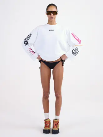 Stieglitz Monica Skate Tee Wide Sleeves - White