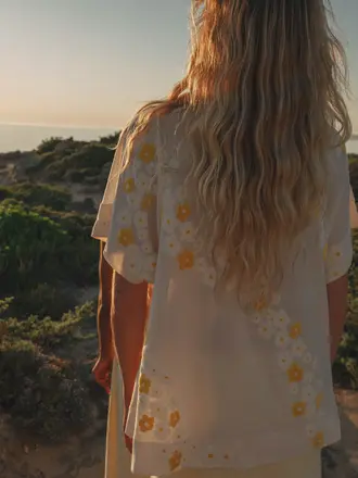 Love Sundaily Valma T-shirt - Yellow Flower