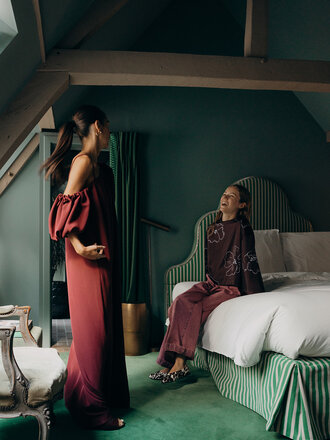 Cou Cou Collection Champagne Dress - Bordeaux