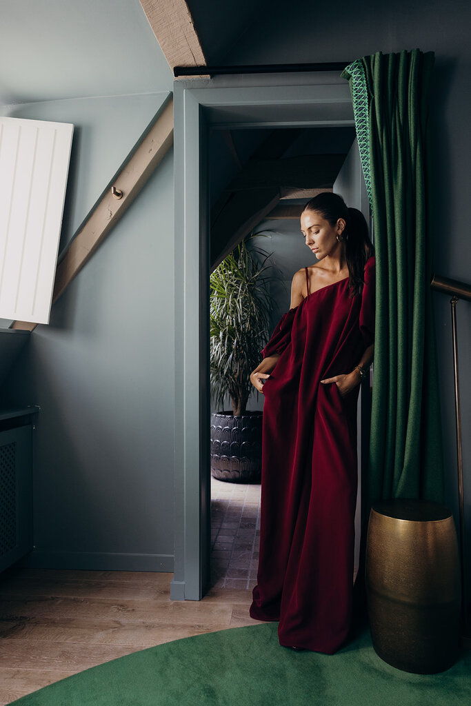 Cou Cou Collection Champagne Dress - Bordeaux