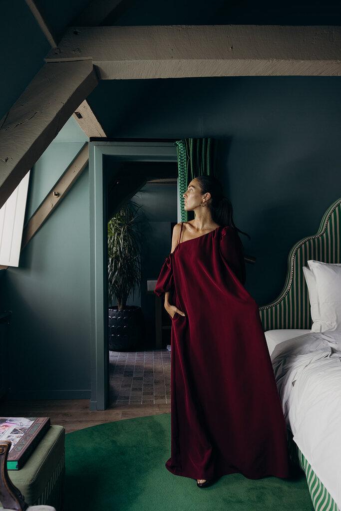 Cou Cou Collection Champagne Dress - Bordeaux