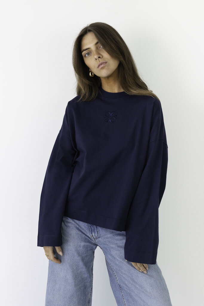 Cou Cou Collection Mimosa Tee Long Sleeves - Navy