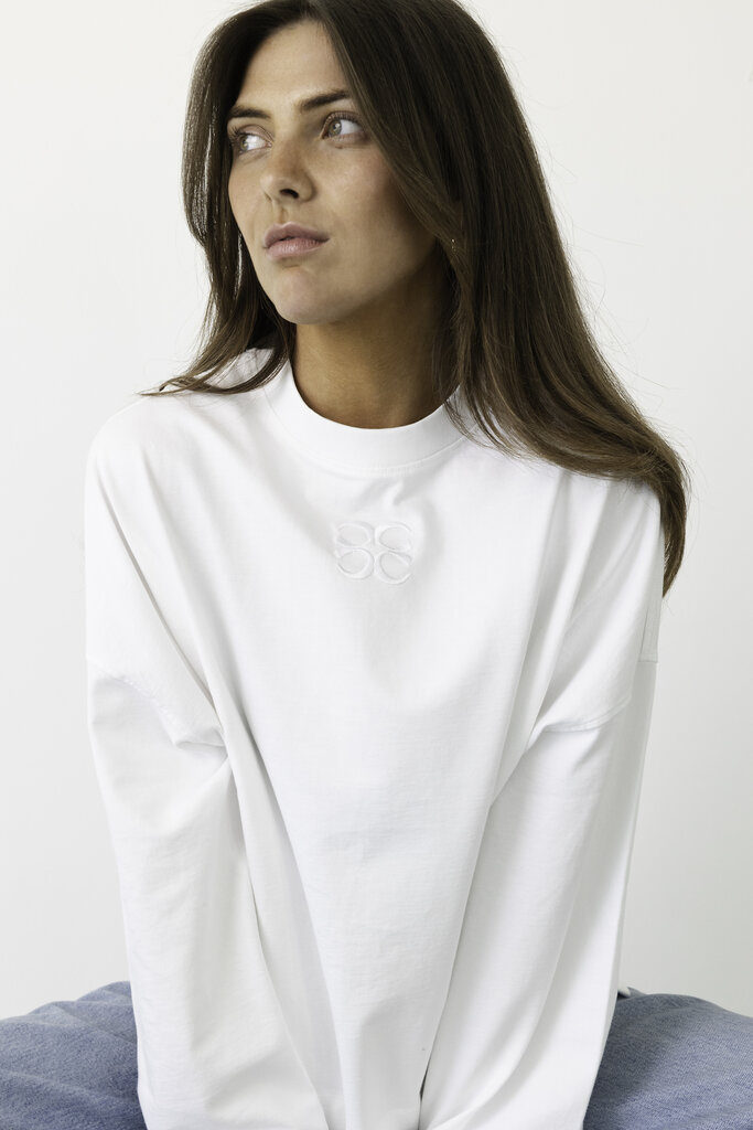 Cou Cou Collection Mimosa Tee Long Sleeves - White