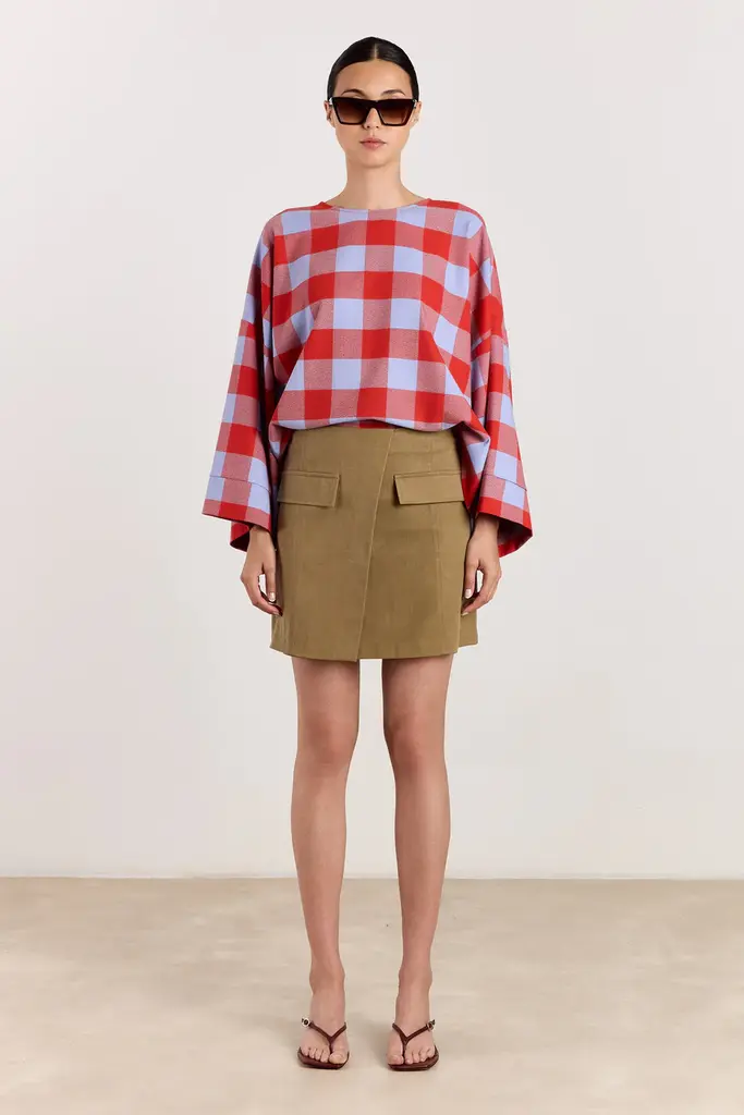 Studio Clique Carina Top - Blue/Brick