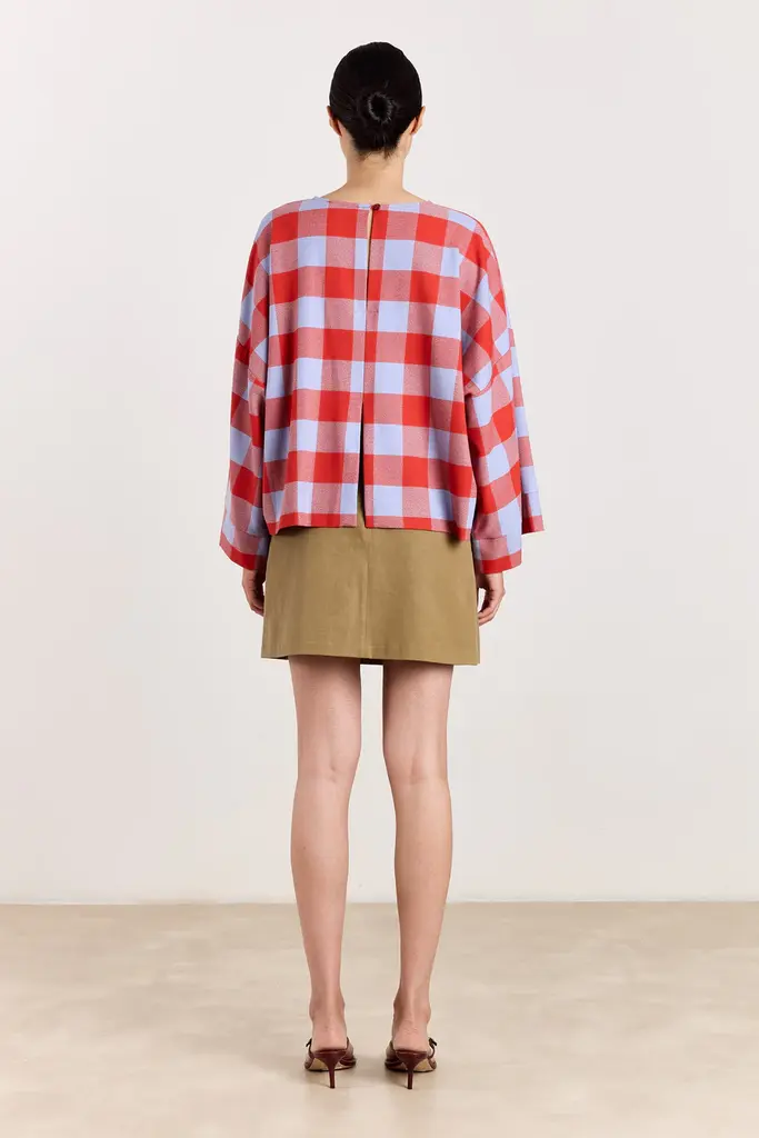 Studio Clique Carina Top - Blue/Brick