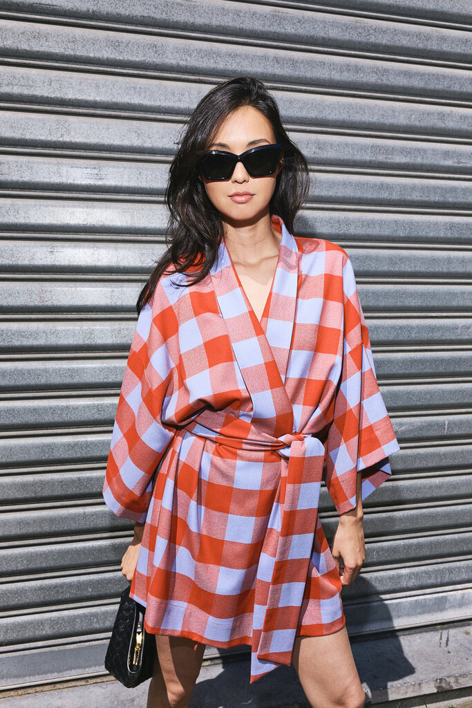 Studio Clique Romina Dress - Blue/Brick