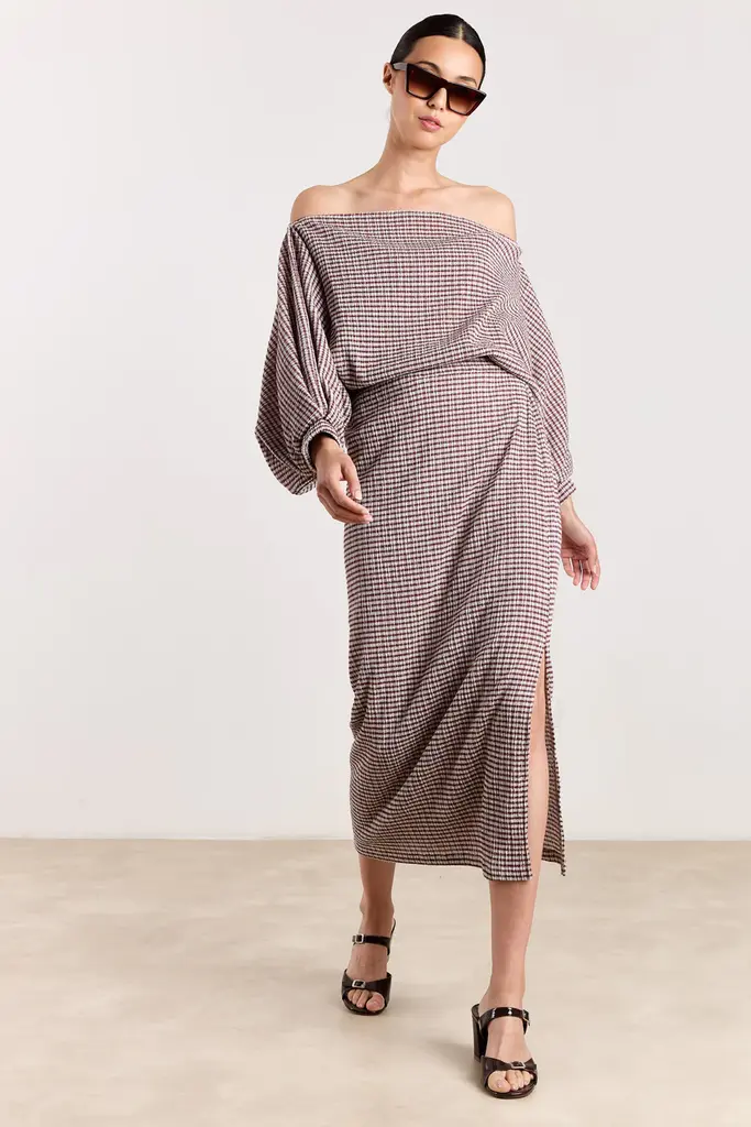 Studio Clique An Blouse - Cranberry/Light Grey