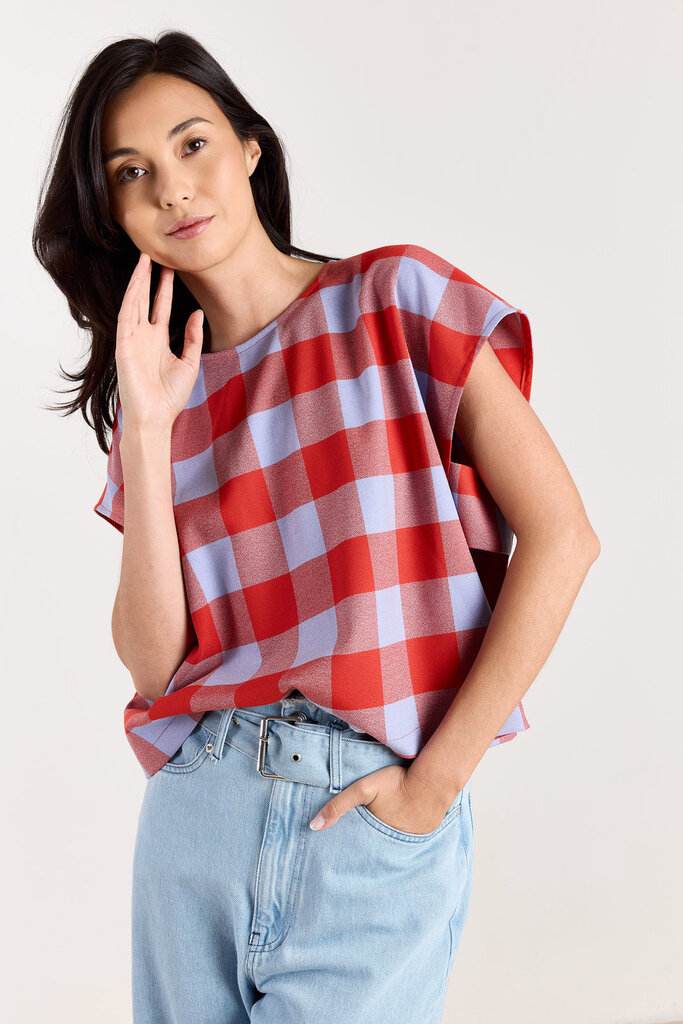 Studio Clique Esmeralda Top - Blue/Brick