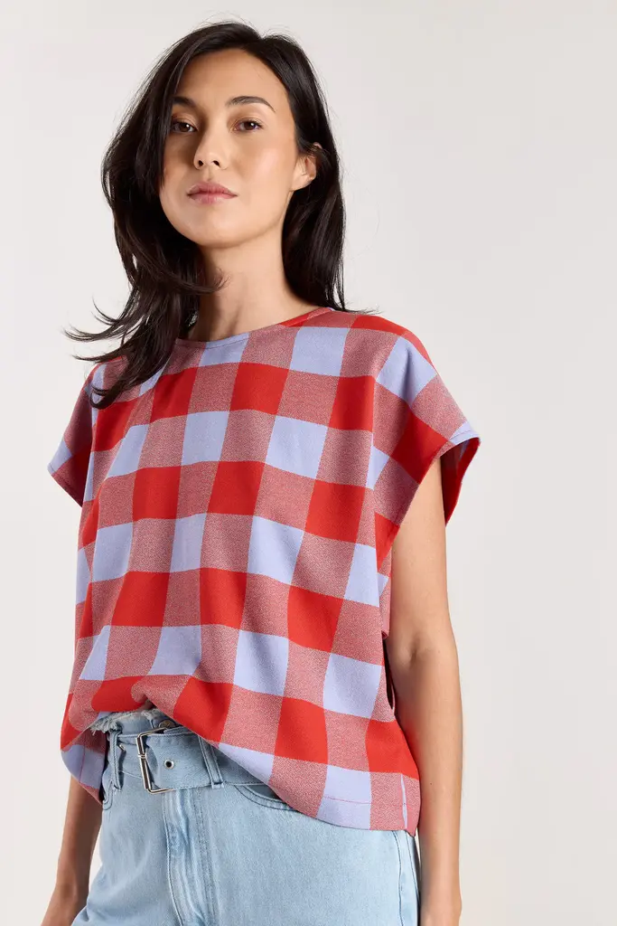 Studio Clique Esmeralda Top - Blue/Brick