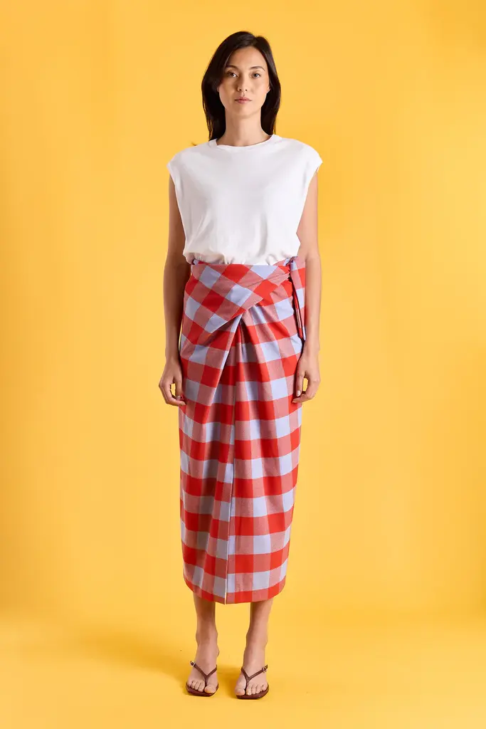 Studio Clique Gisele Skirt - Blue/Brick