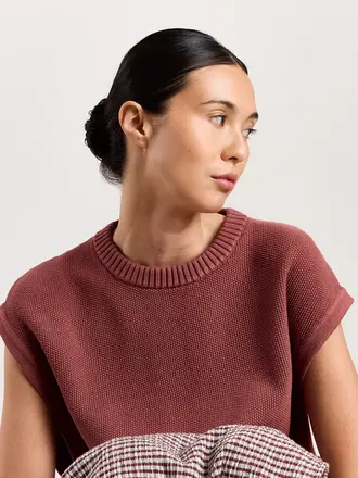 Studio Clique Ashley Knit Top - Marsala Red