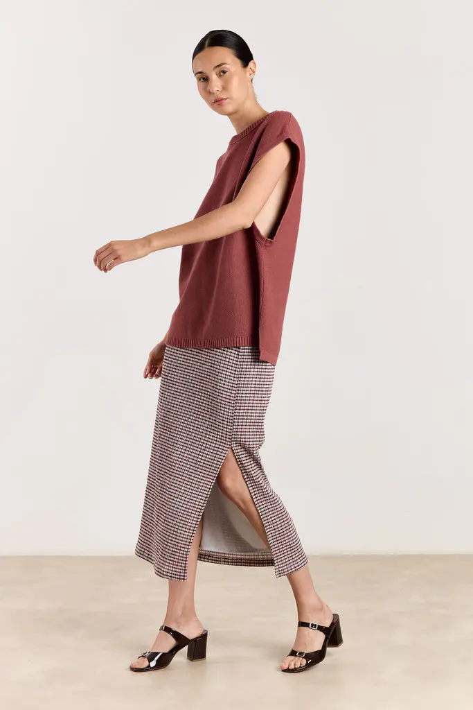 Studio Clique Ashley Knit Top - Marsala Red