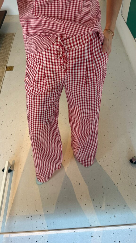 Bad Habits Flora Pants - Red