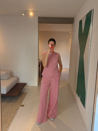 Bad Habits Flora Pants - Red