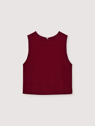 The New Society Melissa Top - Crimson/Wine