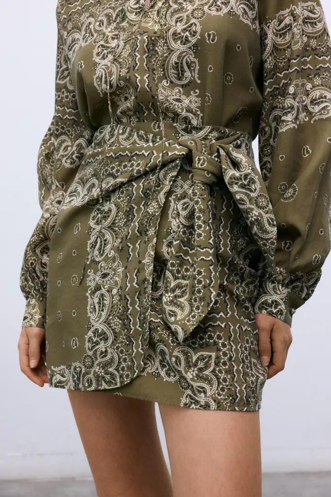 The New Society Waterlily Skirt - Bandana Print