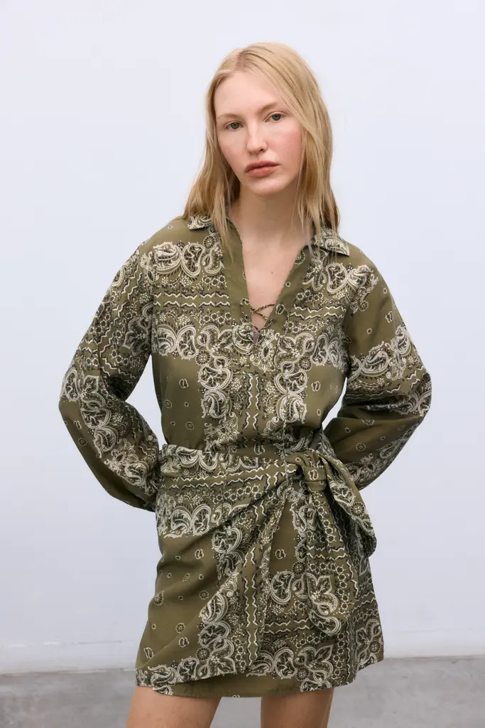 The New Society Waterlily Skirt - Bandana Print