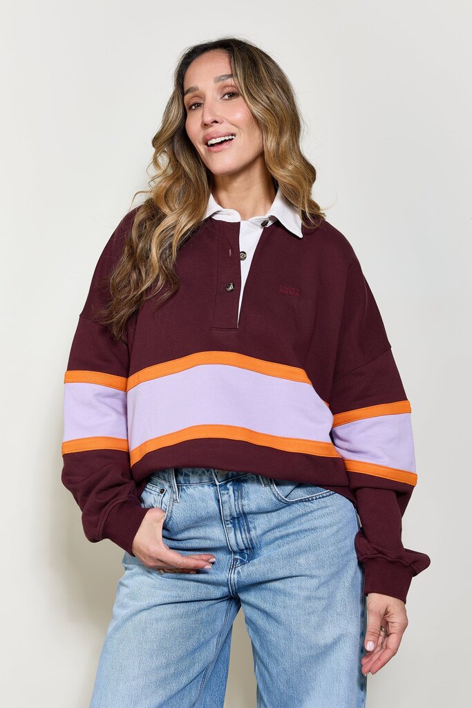 COCO Y MARIA Hugo Polo - Bordeaux - Lilac - Orange
