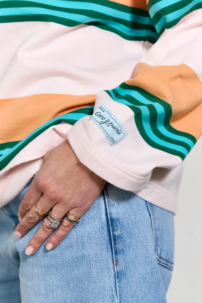 COCO Y MARIA Pablo Polo - Pink/Orange Stripe
