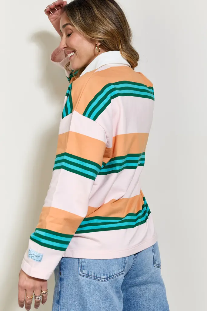 COCO Y MARIA Pablo Polo - Pink/Orange Stripe