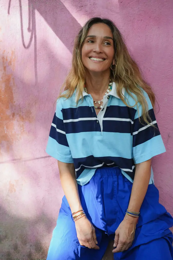 COCO Y MARIA Pili Pili Polo - Blue Stripe