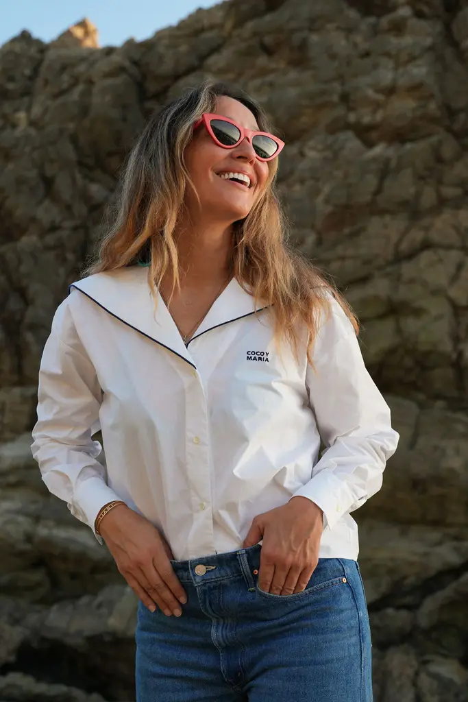 COCO Y MARIA Camisa Marina - White