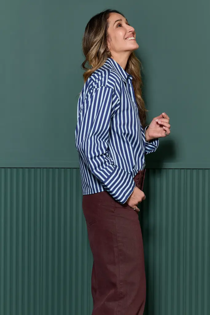 COCO Y MARIA La Camisa Classic - Blue Stripe