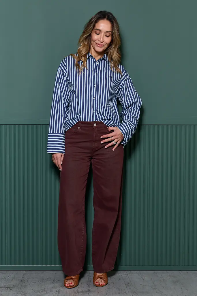 COCO Y MARIA La Camisa Classic - Blue Stripe