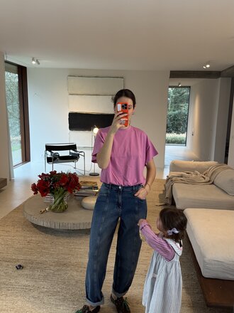 RE/BORN Raffa T-shirt - Berry Pink