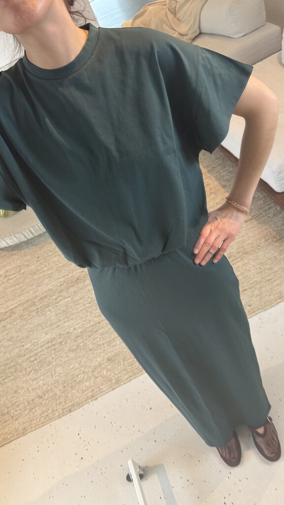 RE/BORN Raffa T-shirt - Forest Green